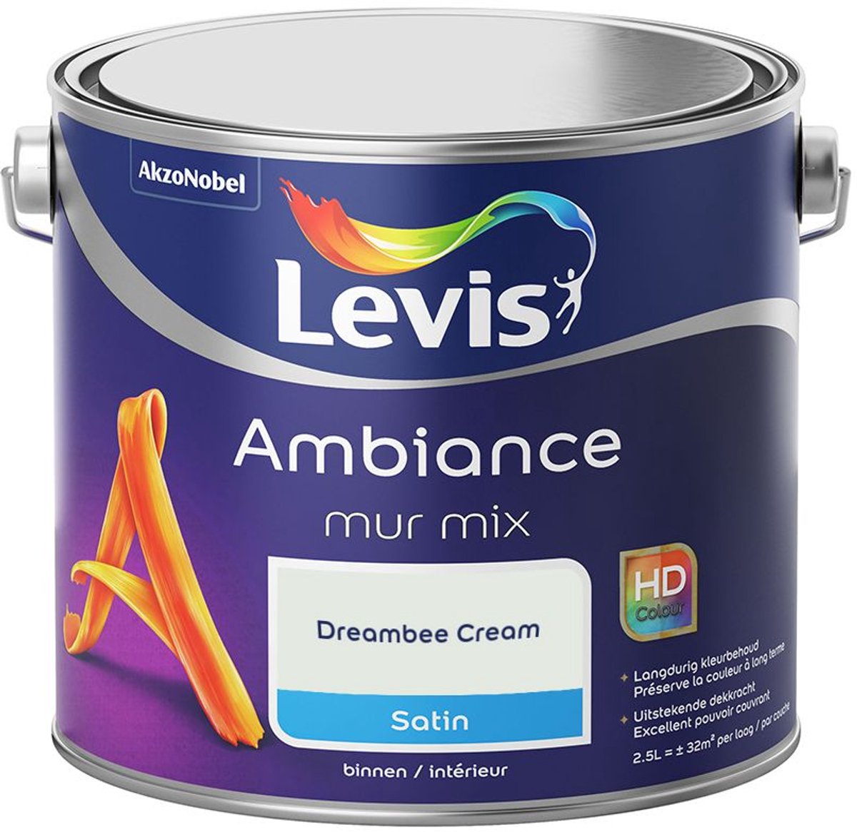 Levis - Ambiance Mur Satin Mix - Dreambee Cream - Mengverf - 2,5 L