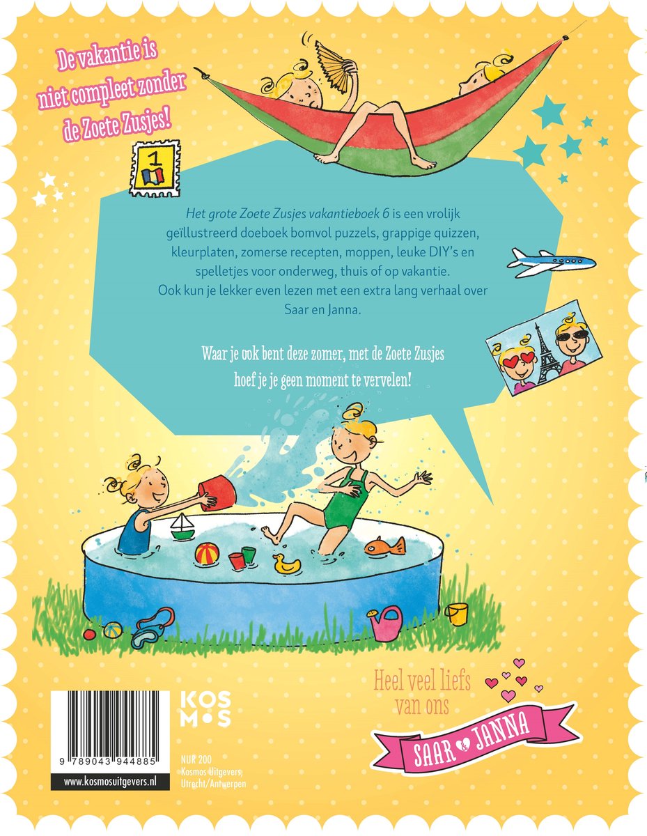 De Zoete Zusjes - Het grote Zoete Zusjes vakantieboek 6 - back cover