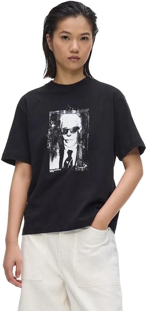 Karl Lagerfeld Jeans Kameo T-shirt Met Korte Mouwen Zwart M Vrouw