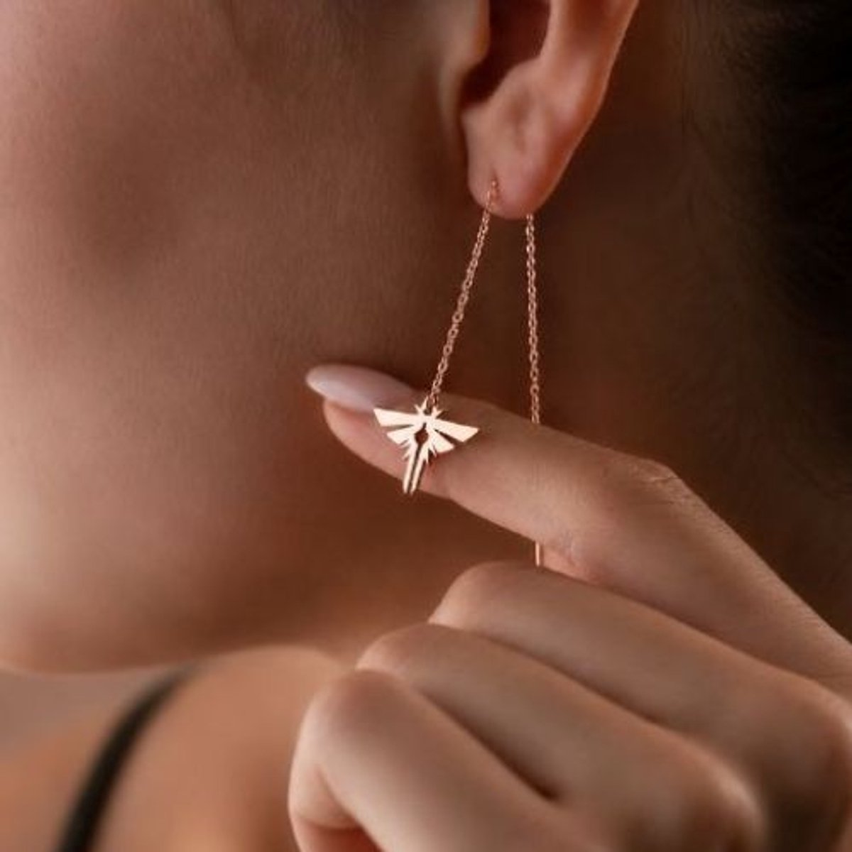 Vuurvliegje Oorbellen | 925 Sterling Zilveren Oorbellen | Roségoudkleur Firefly | Oorbellen voor Haar | Minimalistische Fantasy Sieraden | Cadeau voor Mama
