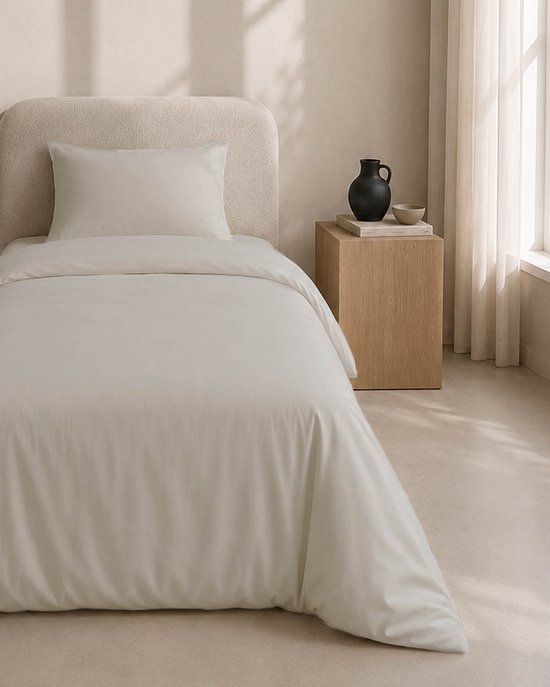 HOOMstyle Dekbedovertrek met kussenslopen - luxe micro Percale - dekbedovertrek - 140x220cm - 1 persoons - Zand van Merkloos — afbeelding 2