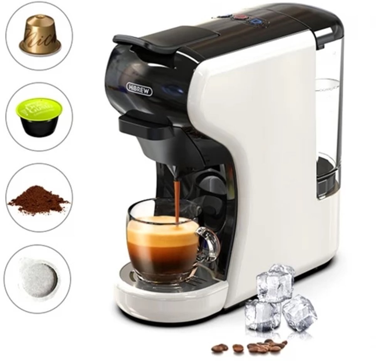HiBREW H1A Espressomachine - 4-in-1 - Nespresso-Dolce Gusto en ESE-WIT
