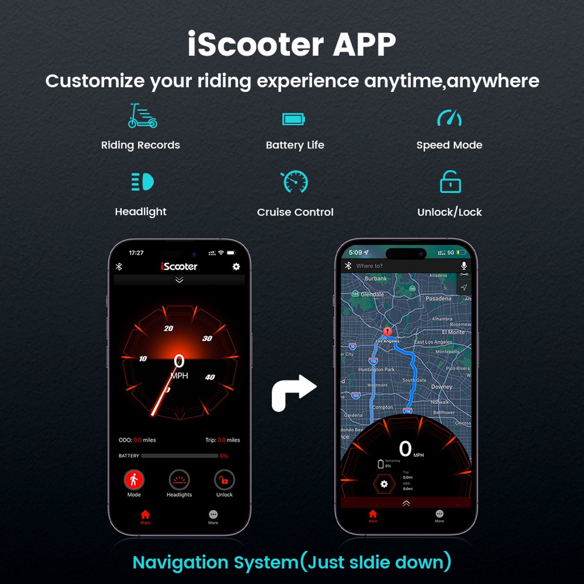 AMPERBIKE iScooter i10 Pro Elektrische Scooter met 50km - afbeelding 2