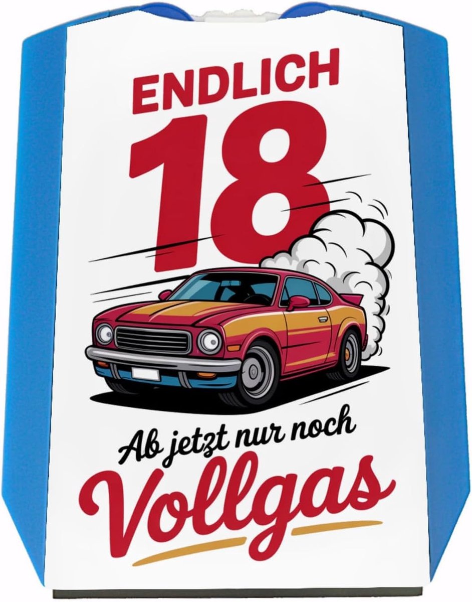 Parkeerschijf - Kunststof - Grappige Cartoonauto - Humoristische Spreuk - Voor 18-jarigen