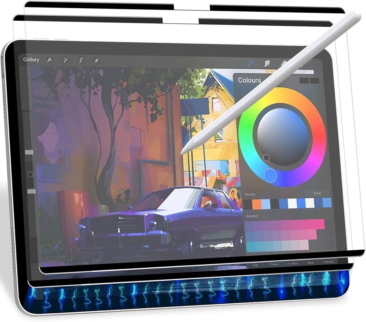 Pack van 2 Magnetische Papieren Folies voor iPad A16 11e en 10e Generatie (11/10,9 Inch) - Beschermfolie, Matte Screen Protector, Verwijderbaar en Herbruikbaar