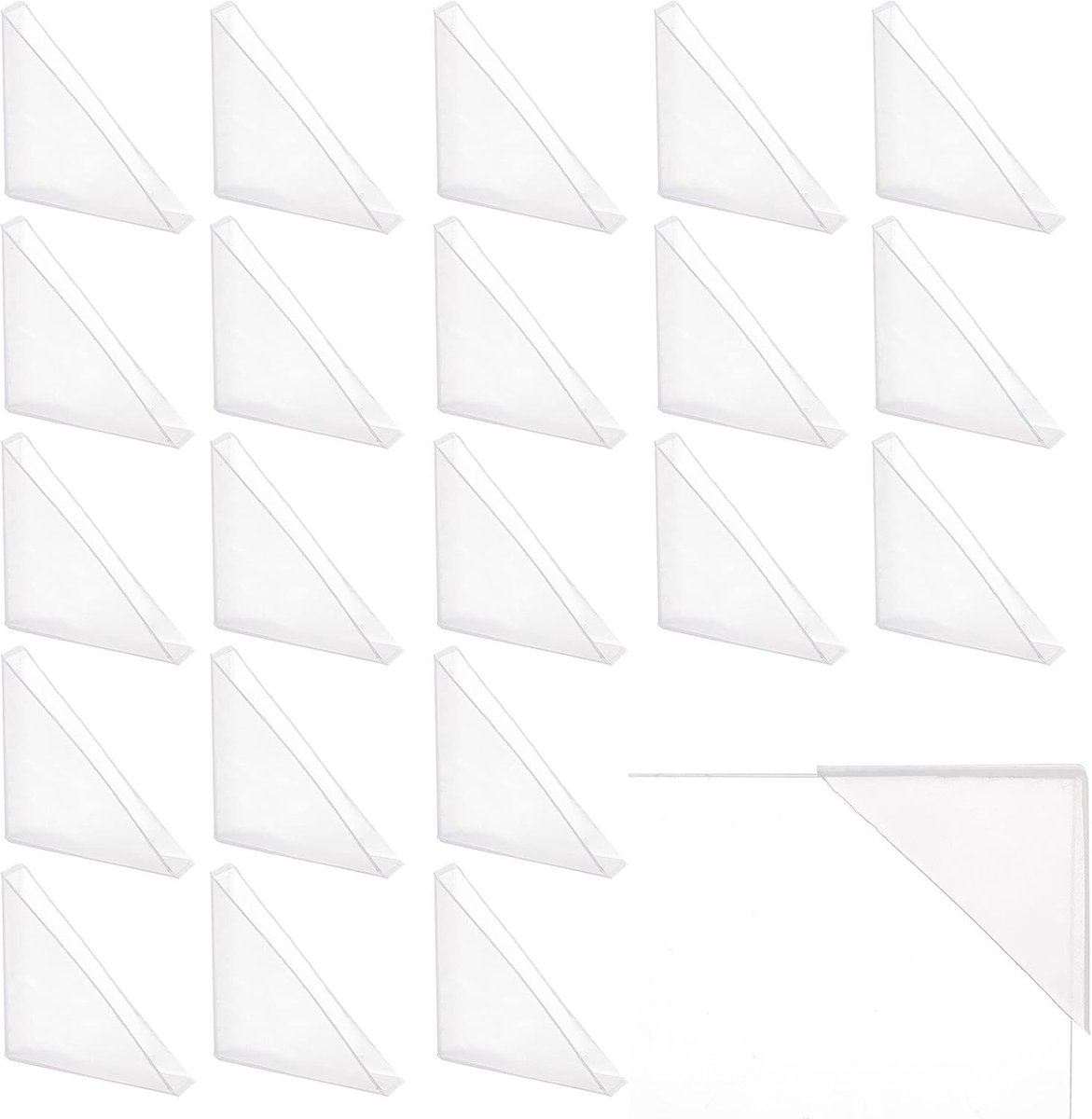 50 Stuks Transparante Fotohoeken, 4.9×3.5cm Plastic Hoekbeschermers voor Foto's, Scrapbook en Album Bevestigingen