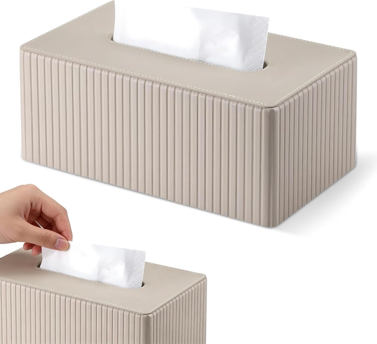 Decoratieve Tissue Dispenser van PU Leer voor Badkamer, Woonkamer, Kantoor en Slaapkamer - Stijlvolle Tissue Box voor Elke Ruimte