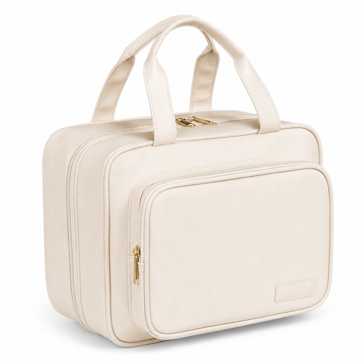 Hangende Toilettas Unisex - Reis Toilettas met Ophanghaak - Make-up Organizer - Waterafstotend - Beige