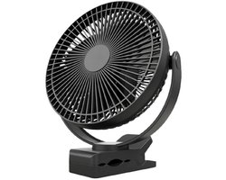 GELLDG 8 Inch Tafelventilator - Clip Ventilator met 360° Rotatie - 3 Snelheden - Geschikt voor Kantoor, Thuis en Reizen - Kunststof - Compact en Verstelbaar