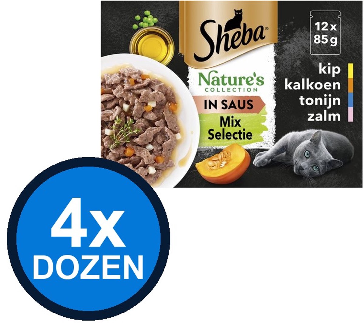 Sheba Sheba - Natures Collection Gelei Mix Selectie Multipack (12x85g) - Kattenvoer Natvoer - 1.02 kg