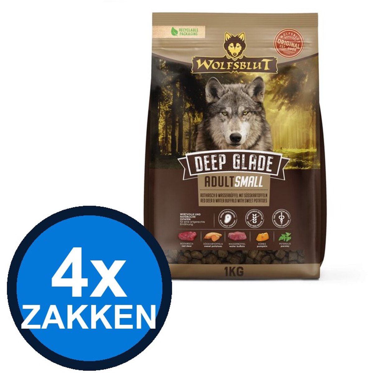 Wolfsblut Wolfsblut - Adult Deep Glade Small Breed - Hondenvoer Droogvoer - 1 kg