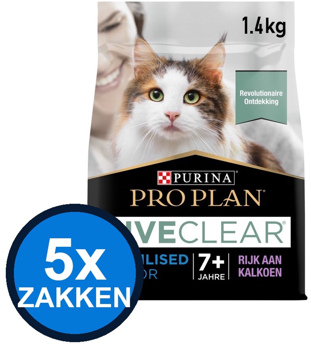 Pro Plan Pro Plan - Live Clear Sterilised 7+ Kalkoen - Kattenvoer Droogvoer - 1.4 kg