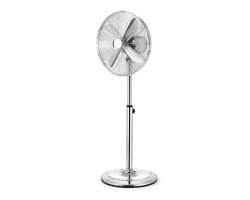 Imperial - Chroom Staande Ventilator 40 cm – Metalen Bladen – 3 Snelheden – Verstelbare Hoogte – Draaifunctie