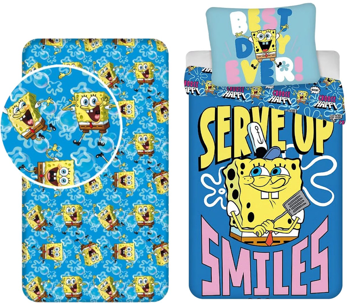 Spongebob dekbedovertrek + hoeslaken