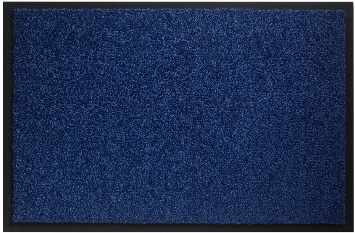 Twister Flat Droogloopmat 90x150 cm – Cobalt - Wasbare Deurmat – Binnenmat – Vuil- en Vochtopnemend