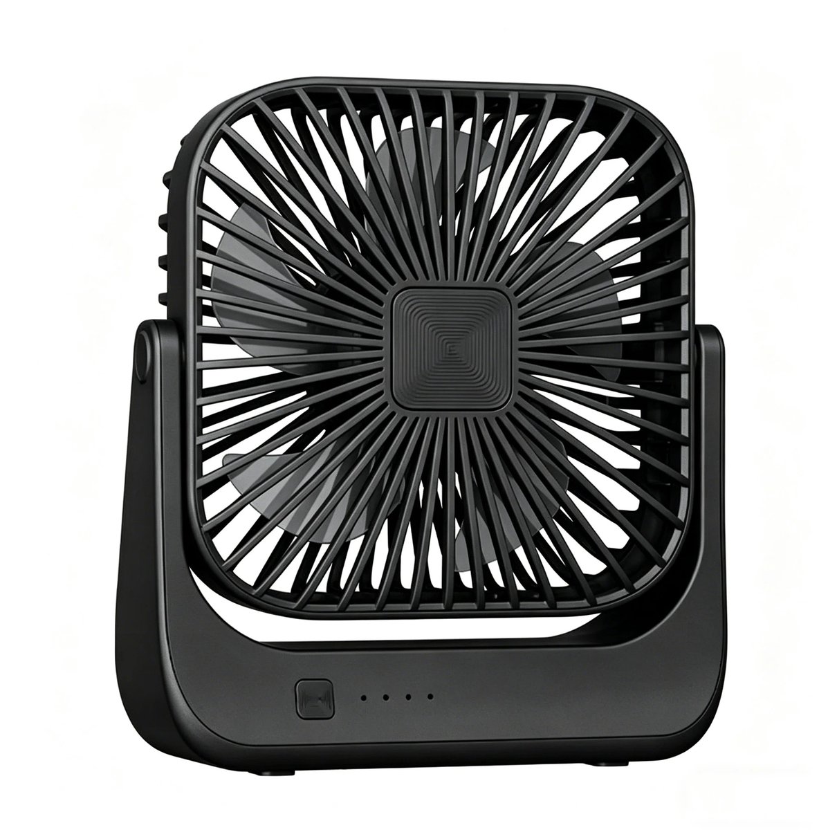 Archi Draagbare USB Bureauventilator – Ventilatie - Oplaadbare Mini Ventilator 4000 mAh – 180° Verstelbaar – 4 Snelheden – 35 dB - Zwart