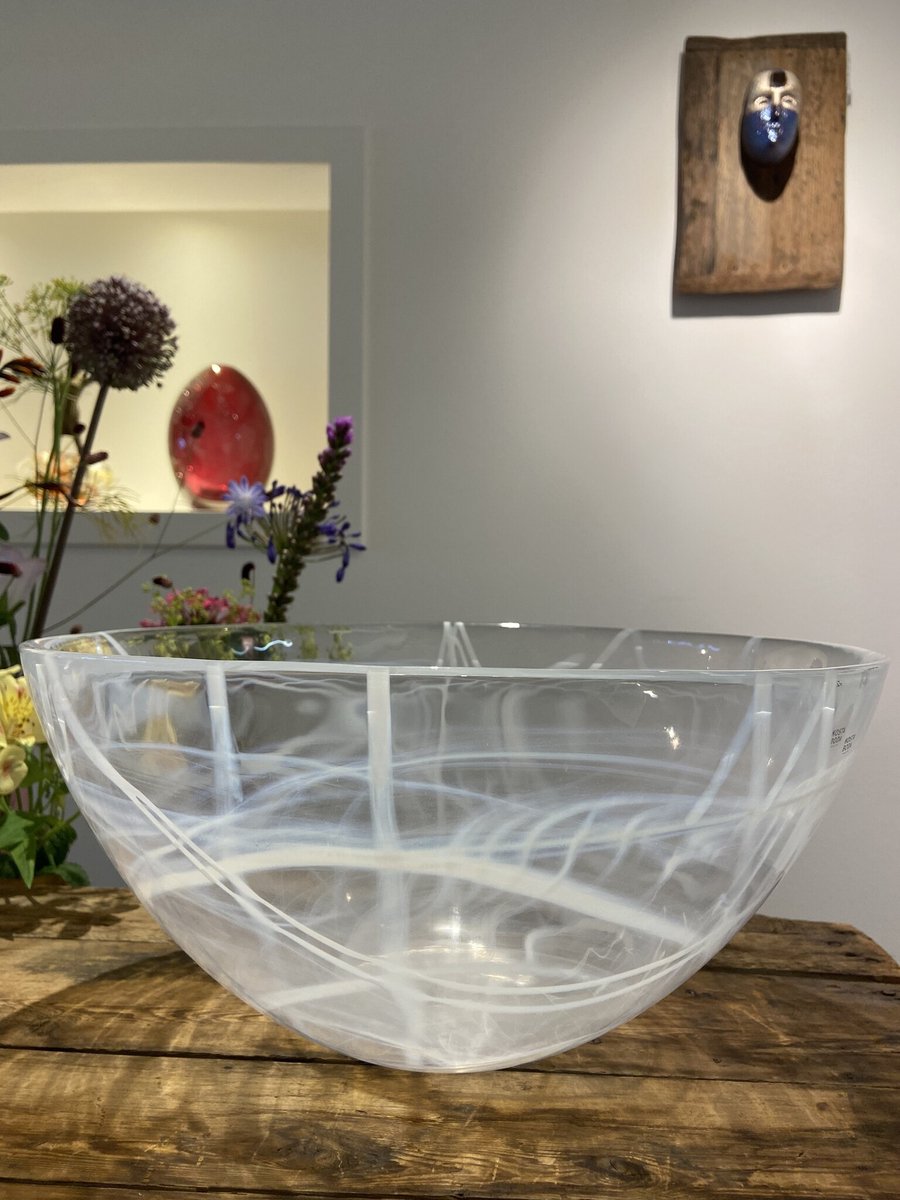Kosta Boda Contrast Schaal Wit - Wit - Voor Binnen - Staand