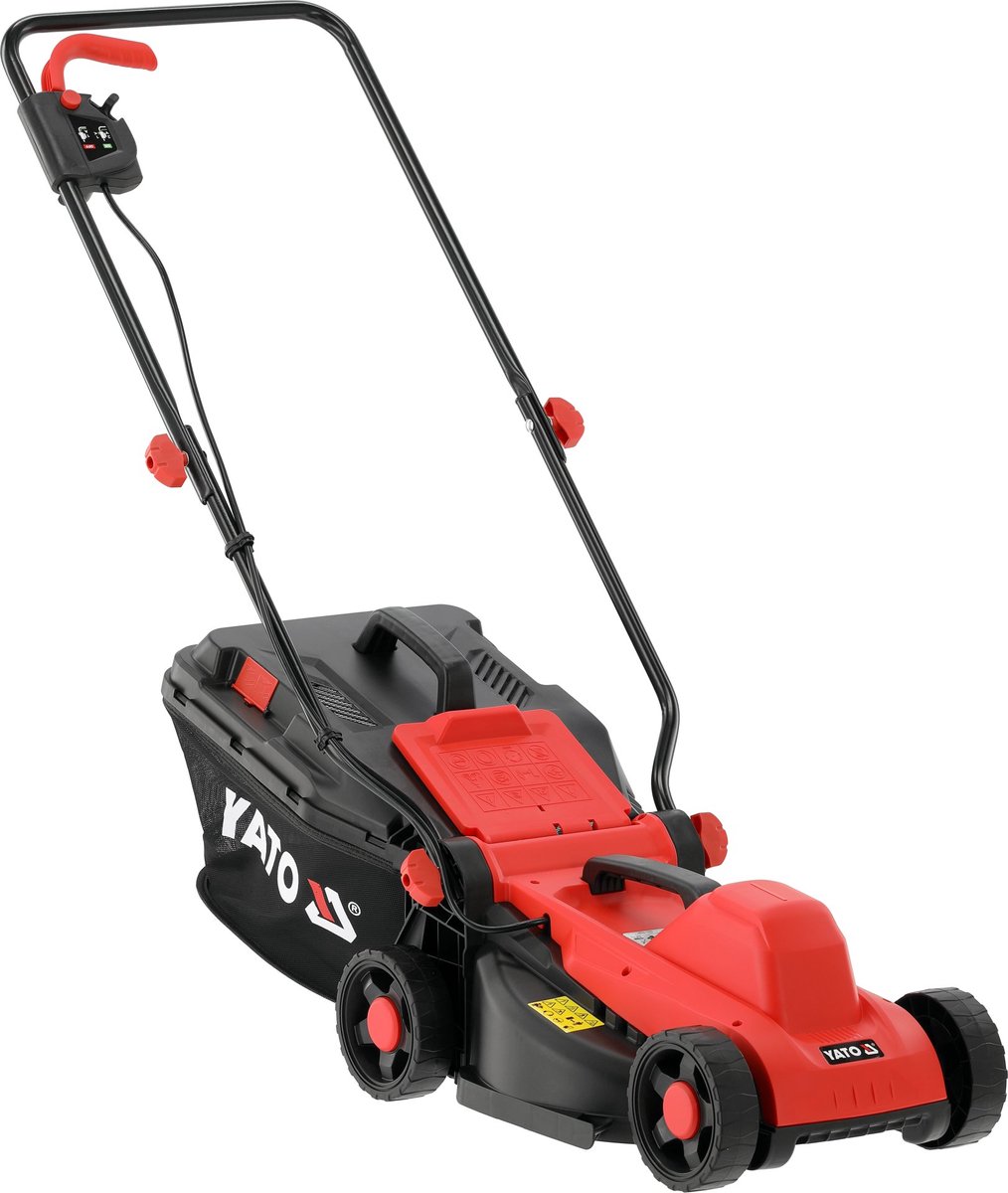 YATO YT-851990 Elektrische Grasmaaier – 1300W – Maaibreedte 33 cm – 30L Grasopvangbak – Lichtgewicht Cirkelmaaier voor Gazons tot 400 m² – foto 4