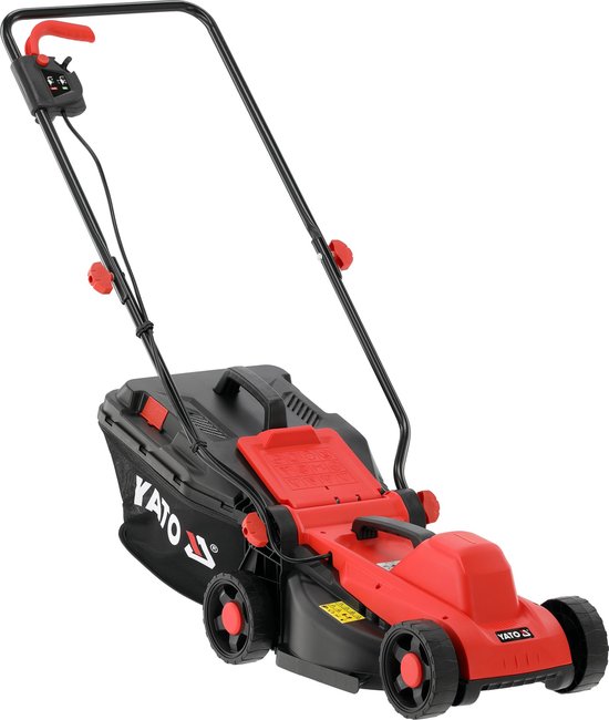 YATO YT-851990 Elektrische Grasmaaier - 1300W - Maaibreedte 33 cm - 30L Grasopvangbak - Lichtgewicht Cirkelmaaier voor Gazons tot 400 m² van Yato — afbeelding 4