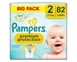 Pampers Premium Protection Maat 2 Luiers (4-8kg) - 82 stuks - Big Pack