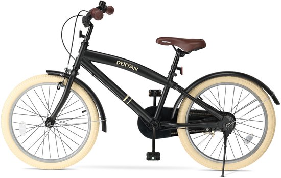 Deryan Coastline Kinderfiets 20 Inch - Met standaard - 7-13 Jaar - Zwart van Deryan — afbeelding 2