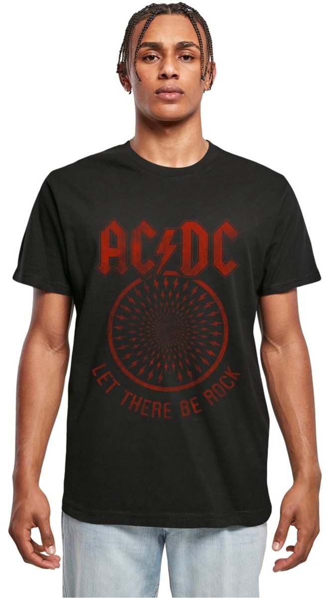 Merchcode AC/DC - Let there be Rock Heren Tshirt - M - Zwart