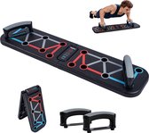 HUSH Sport Push Up Board - Inclusief Verstelbare Handgrepen - met Kleur Gecodeerde Trainingsposities - voor Borst, Schouders, Armen & Rug - Handig Opvouwbaar & Meeneembaar - Max. 150 kg