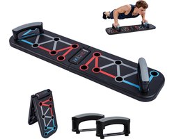 HUSH Sport Push Up Board - Inclusief Verstelbare Handgrepen - met Kleur Gecodeerde Trainingsposities - voor Borst, Schouders, Armen & Rug - Handig Opvouwbaar & Meeneembaar - Max. 150 kg