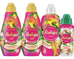 Robijn Perfect Match - Tropical - 4 stuks - 2x wasmiddel + 1 wasverzachter + 1 wasparfum - Voordeelverpakking