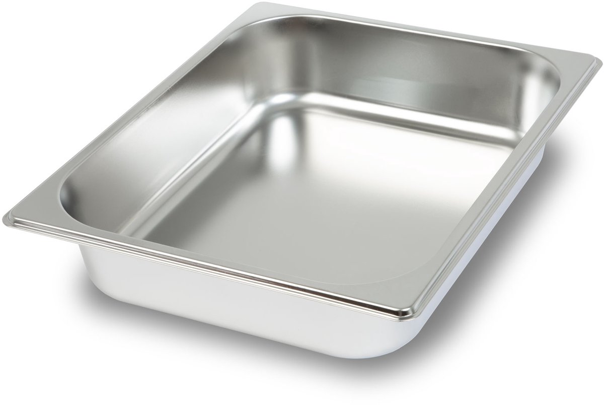 VERTES GN-bak 1/2 Gastronorm (roestvrij staal, 65 mm diep, hygiënisch, roestvrij, krasbestendig, temperatuurbestendig van -40° tot +300°C, geschikt voor bain-marie en veelzijdig gebruik in de horeca)