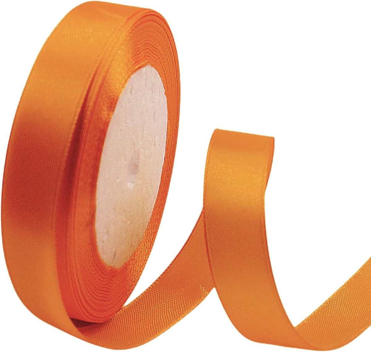 Oranje Satijnen Lint 15mm - 22 Meters Decoratief Lint voor Bruiloften, Feesten en Cadeaus, Perfect voor Verjaardagen en Valentijnsdag