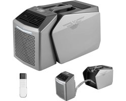VEVOR Mobiele Airconditioner 580W, 4850 BTU Draagbare Airconditioner, Mobiele Airconditioner met Afvoerslang, Afstandsbediening, 24-uurs Timer, Camping Airconditioner met 200m³/u Luchtstroom voor Campers, Tenten, Vrachtwagens, Donkergrijs