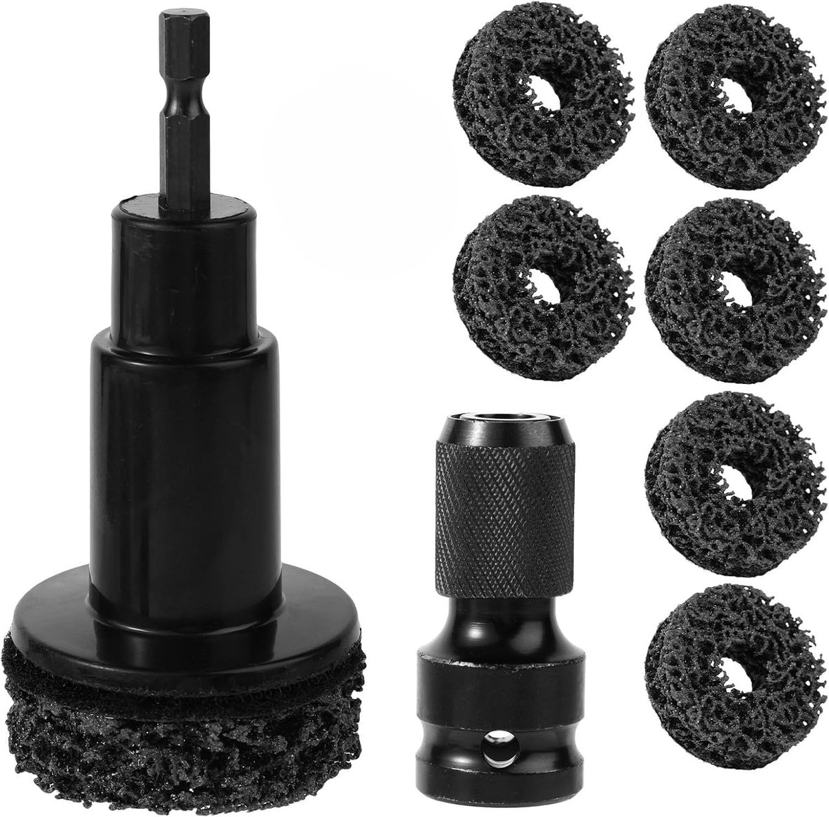 Wielreinigings- en reparatieset, wielnaafreinigingsgereedschap, wielnaafslijper, wielnaafreinigingsset met 6 - ShopVlot