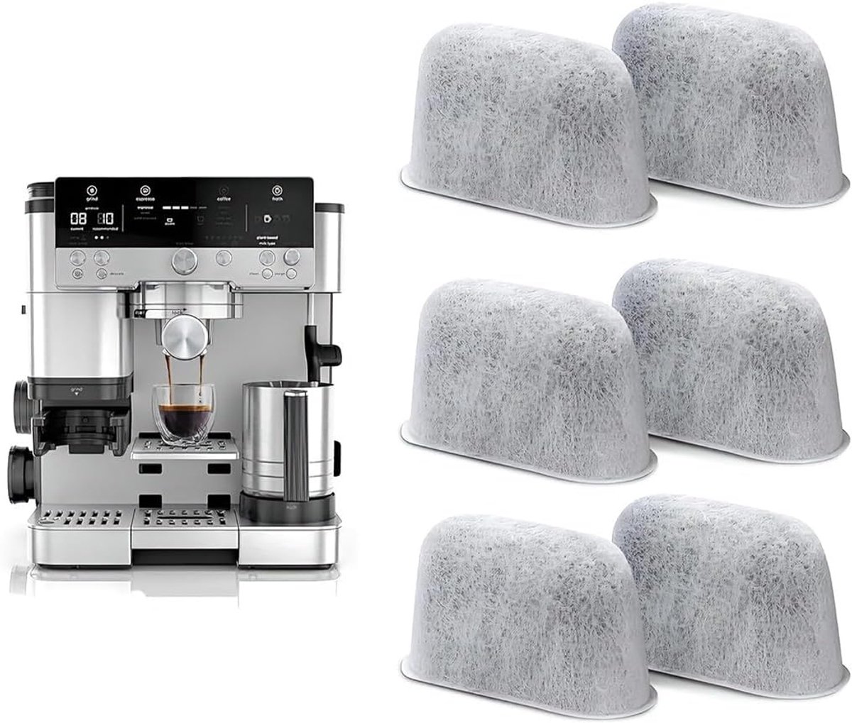Waterfilters non-woven 6 stuks - actieve kool - filterpatronen voor koffiemachines - ideaal voor helder koffie - ShopVlot