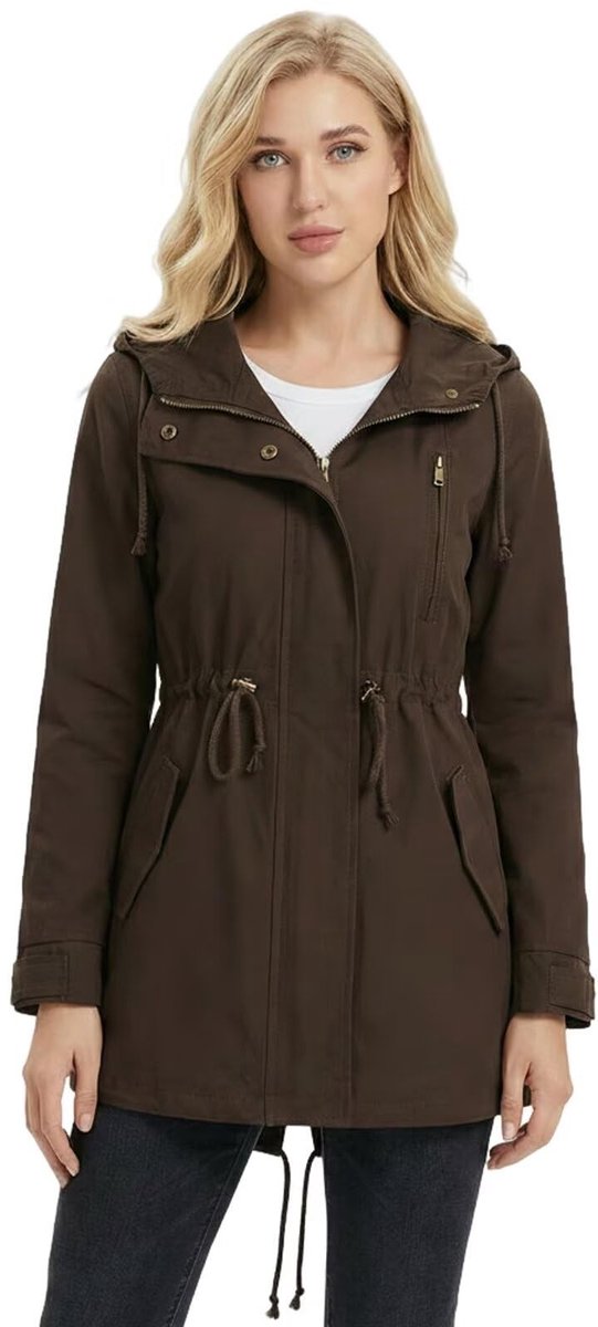 Solidchoice - Vrouwen Lichte Anorak Jacks met Hoog Taille en Rits