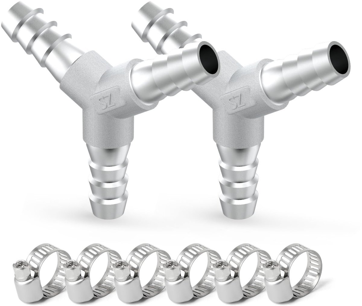 Solidchoice - 2 Stuks Roestvrij Stalen Y-Vormige Slangverdeler