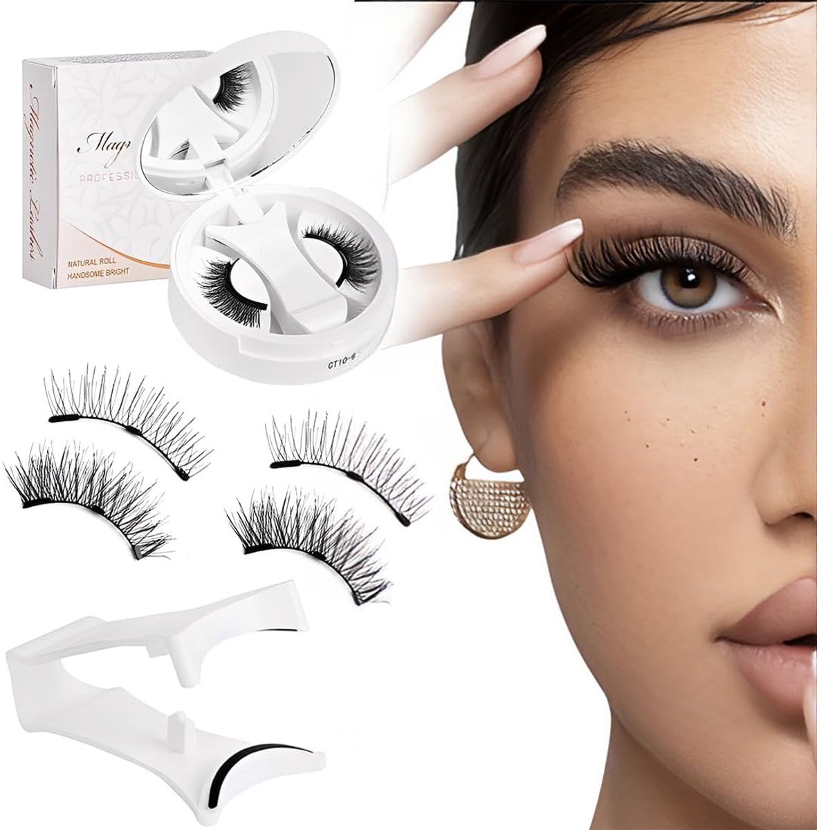 Magnetische Wimpers 24 mm - Herbruikbaar & Waterproof - Natuurlijke Look - Voor een stralende blik - ShopVlot