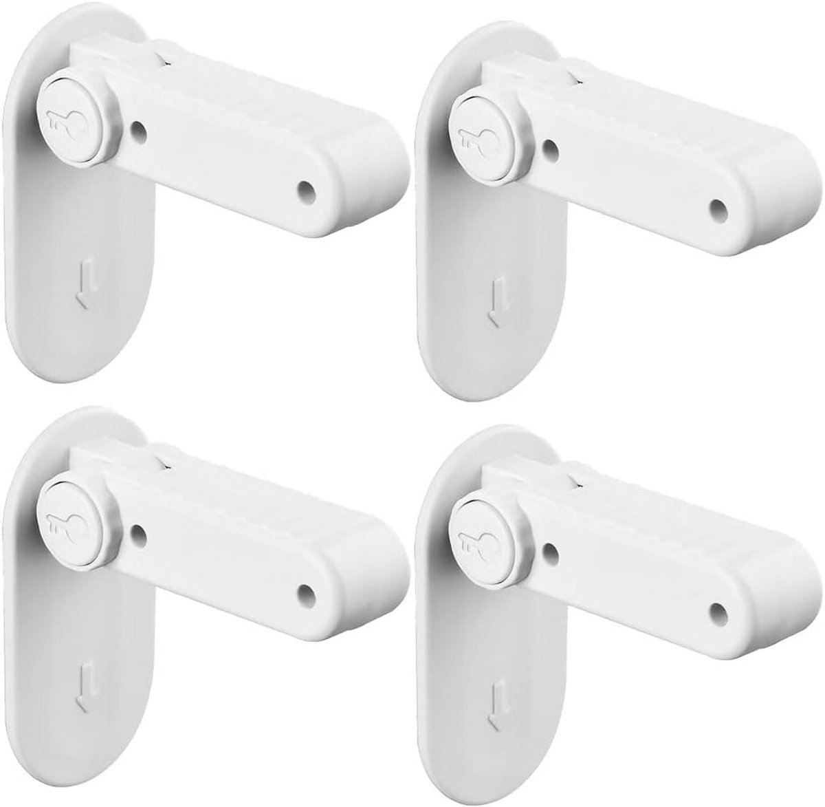 Deurbeveiliging set van 4 - zonder boren - zelfklevend - optimale bescherming voor deuren en ramen - ShopVlot