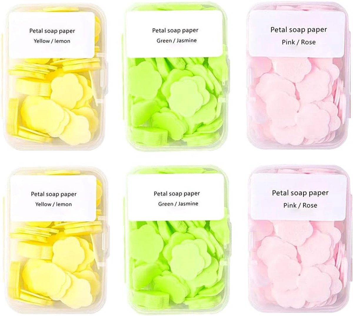 Papieren zeepbladeren 6 dozen - geurige mini zeep voor onderweg - ideaal voor festivals en kamperen - ShopVlot