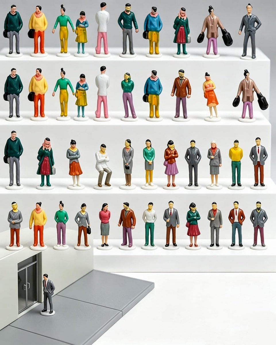 Miniatuurfiguren 1:100 - Kleurige personen in diverse poses - Perfect voor modelbouw en diorama - ShopVlot