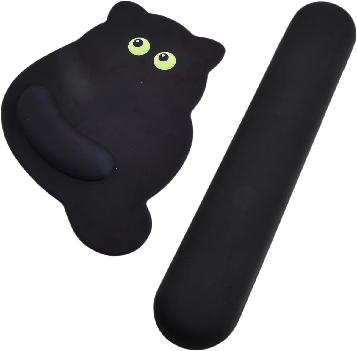 Muispad met polssteun 28x23cm - kattenvorm - antislip rubberen basis - voorkomt RSI - ShopVlot