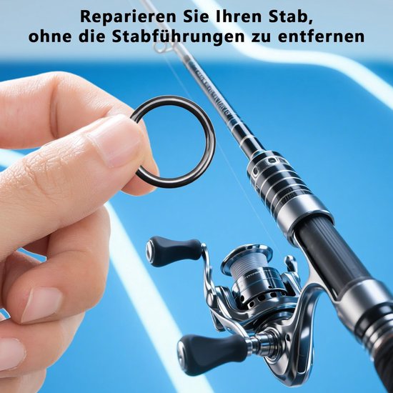 Complete Set van 160 Vissersringen in 15 Maten, Keramische Gidsen van 3.7 mm tot 30 mm, Reparatieset voor Hengels — afbeelding 3