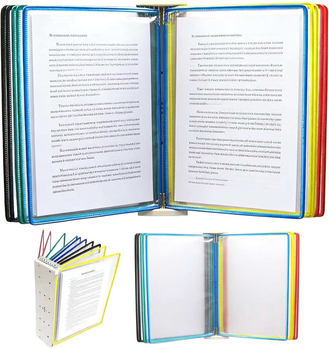 A4 wanddocumentenhouder 10 hoesjes - meerkleurig - voor duidelijke presentatie - georganiseerd en overzichtelijk - ShopVlot