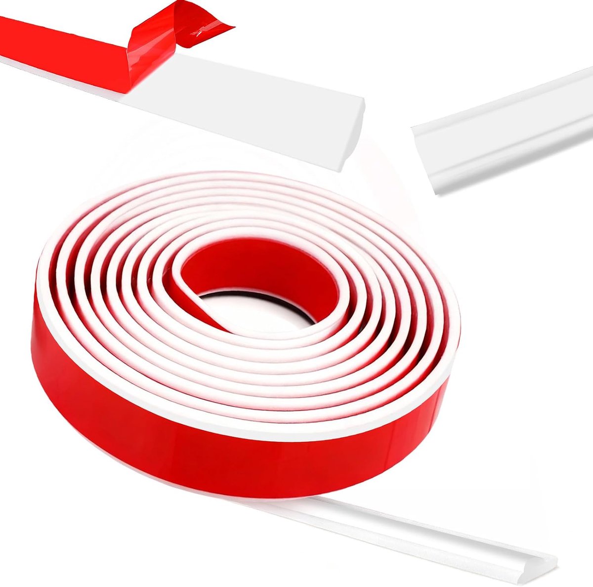 Decorative Moulding Self-Adhesive 6m x 27mm White Frames Self Adhesive Wall Decoration Wall Strip with Tape Measure - ShopVlot
