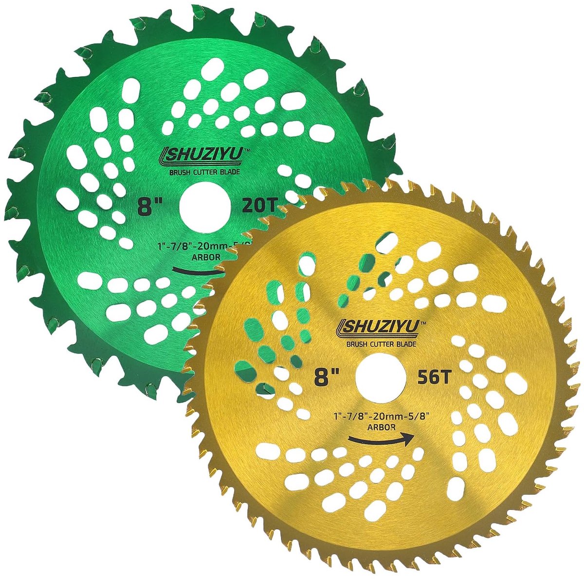 200mm-20T+56T, 2 Pieces Package, Carbide Point Brush Cutter Knife, Arbor 25.4mm with 565-20-15.9mm Washing Machine - ShopVlot
