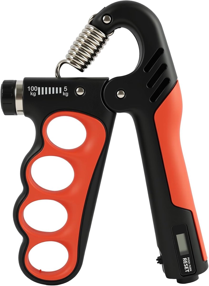 Handgreep voor krachttraining, voorarm, spier, hand, muscus, handgrip, verstelbaar van 5 tot 100 kg, voor - ShopVlot
