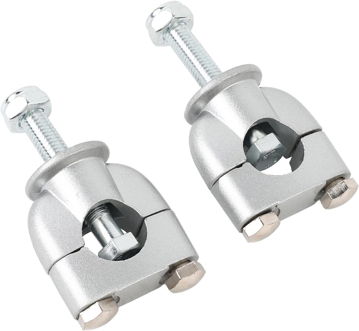 1 Pair Universal Motorcycle Handlebar Clamps 22mm (7/8") for ATV Motorcycles, Dirt Bikes, Riser Handlebar Mounting - ShopVlot