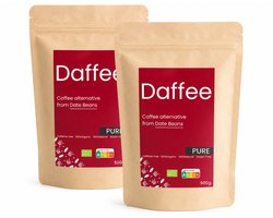 Daffee koffie, dadel koffie, een duurzame en heerlijke koffie alternatief gemaakt van geüpcycled dadel bonen, gezond, organisch, en caffeine vrij.(4*250gr)