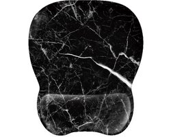 EooCoo Muismat met Polssteun, Mouse Pad, Gaming Mousepad, Zwarte Marmer - ShopVlot