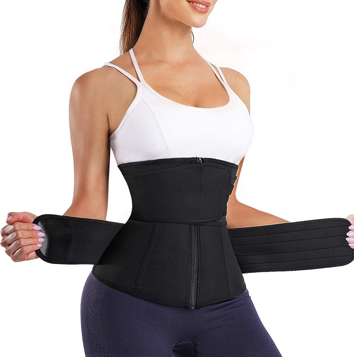Women's Slim Belt, Flat Belly (Black, S) - ShopVlot